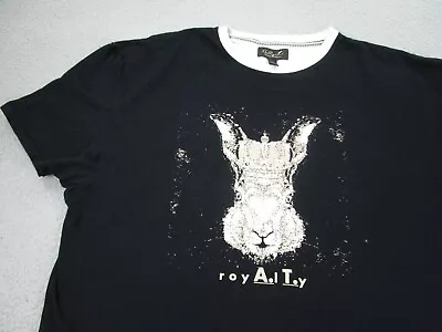 A. Tiziano Shirt Mens 5XL Black Tee XXXXXL Rabbit Bunny Logo 5X • $28.99