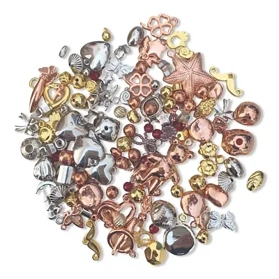 Mixed Bag Of CCB Charms And Spacers 50g Supplied Beads Craft Supplies • £2.99