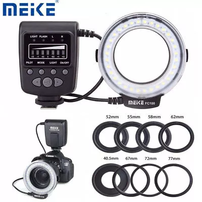 Meike FC-100 LED Macro Ring Flash Light For Canon Nikon Olympus  Pentax • $53.19