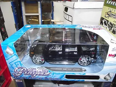 Maisto Playerz 1/18 Hummer H2 Suv Black NIB • $89.99