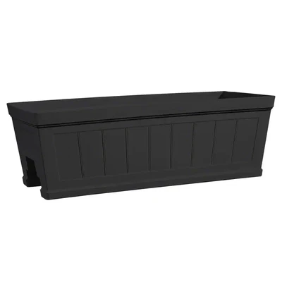$30.86 • Buy Hanover Square Planter Decorative Pot 27 Inches Resin Deck Rail Black Beadboard