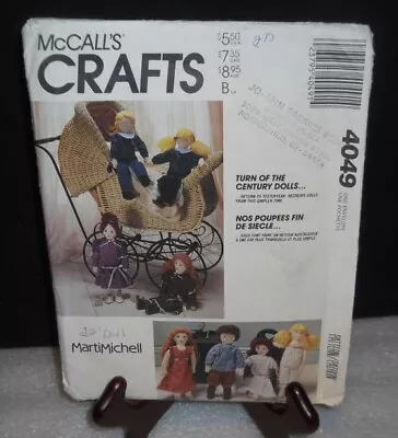 McCall's #4049 Vintage Craft Pattern Turn Of Century 20  Doll Clothes  Uncut F/F • $3.99