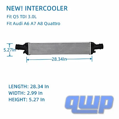 FIT Audi A6 A7 A8 Allroad Q5 Quattro 3.0L Turbo Intercooler Charge Air Cooler  • $87.80