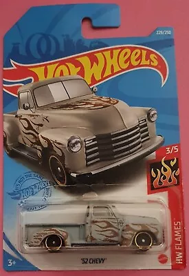 Hot Wheels '52 CHEVY Pickup Truck UTE Grey HW FLAMES Series 3/5 2021 Long Card • $7.50