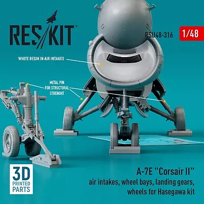 1/48 ResKit RSU48-0316 A-7E  Corsair II  Air Intakes Wheel Bays Landing Gears • $85