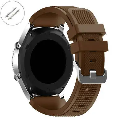 Brown Rubber Silicone Replacement Watch Band Strap Quick Release Pins #4047 • $11.95