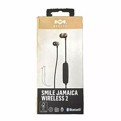 House Of Marley Smile Jamaica 2 Bluetooth Wireless Neck Band In-Earphones Black • $24.99