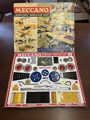 Vintage Meccano Airport Services Set 4 From 1966 100% Complete With Manuals • £62.50