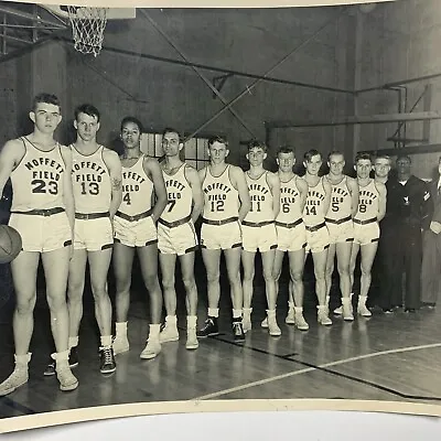 Vintage 1949 Moffett Field Basketball Team Official Photo US Naval Air Station • $14.99