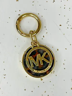 Michael Kors Keychain Purse Backpack Charm Faux Tortoise Metal Gold • $29.99
