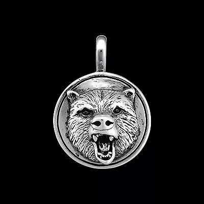 £32.71 • Buy 925 Sterling Silver Growling Bear Pendant