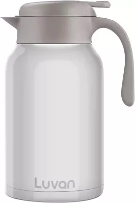 2L Thermal Carafe. Stainless Steel Double Walled Vacuum Jug Insulated Coffee Pot • £16.99