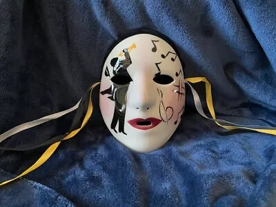 Ceramic Hanging Mask Music New Orleans • $40