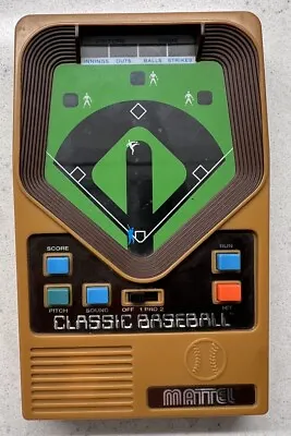 MATTEL Classic Baseball Handheld Game - Tested And Works! Free Shipping! • $94.99