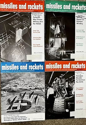 Missiles And Rockets 4 Issues August 1963 Weekly Of Space Systems Engineering • $49.95