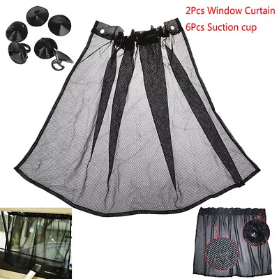 Universal 2Pcs Car Van Truck SUV VIP Window Curtain Anti-UV Sunshade VisSA Bh • $4.95