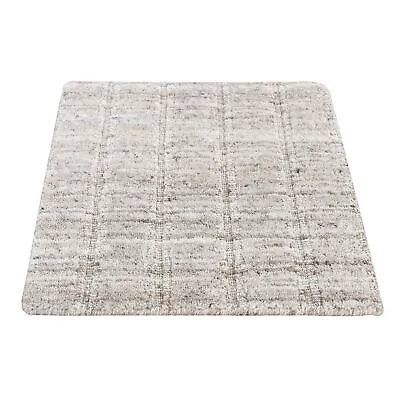 1'5 X1'6  Goose Gray 100% Wool Hand Loomed Modern Design Rug R87941 • $72.90