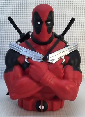 Disney Marvel Dead Pool PVC Bust Coin Bank Piggy Bank 7” - 2011 - Nice • $14.99