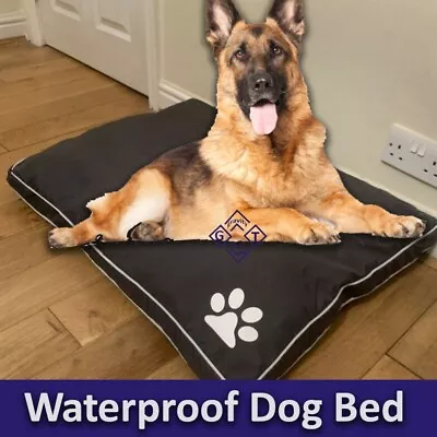 Water Resistance Dog Bed Heavy Duty Cover Hardwearing Puppy Pet Cushion Mattress • £11.95