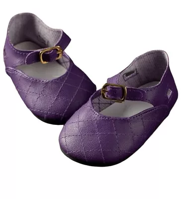 Dark Purple Mary Janes Dress Shoes Fit 23  My Twinn Size Doll • $10.49