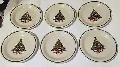 Lot Of 8 Mount Clements Pottery Christmas Tree Salad/Dessert/Bread Plate 7 5/8  • $14.50