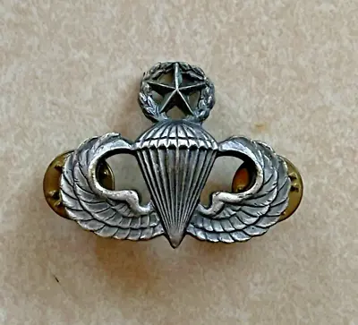 Vintage U.S. Army Paratrooper Military Insignia Pin Parachute & Wings With Star • $24.95