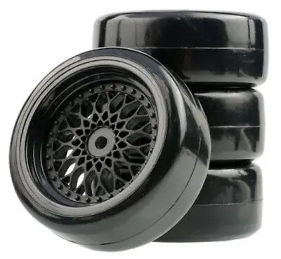1/10 RC 26mm Drift Car Wheel & Tyre Set. Professional Quality 12mm Hex Fitting • £12.99