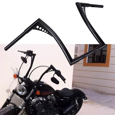 Black APE Hangers Bars 1-1/4  16  Rise Handlebars For Harley Custom HONDA SUZUKI • $88.31