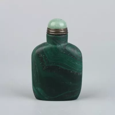 Chinese Exquisite Handmade Malachite Snuff Bottle • $112.50