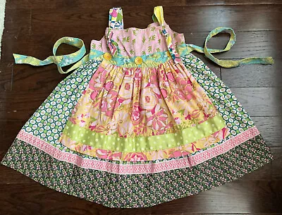 EEUC Matilda Jane House Of Clouds Shasta Knot Dress Size 4 • $42