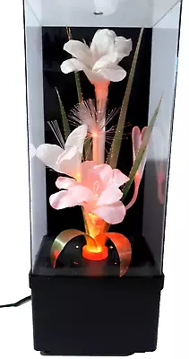 VTG Retro Fiber Optic Color Changing Flower Lamp/Music Box Tested Works 14  Tall • $35