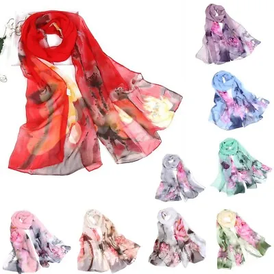 Women's Desigual Long Scarves Soft Cotton Wrap Shawl Chiffon Scarf Neck Stole • $27.99