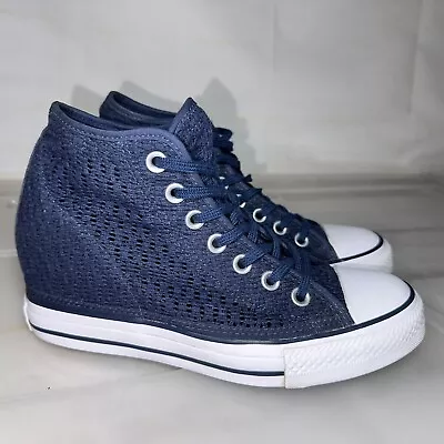 Womens CONVERSE Lux Mid Wedge Sneakers Size US 8 #33877 • $65