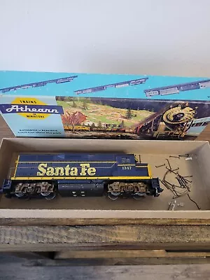 Vtg Athearn HO Santa Fe 1347 Powered Locomotive Train Engine Partial Assembled • $24.95