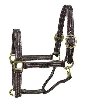 Derby Originals American Elegance Triple Stitch Horse Halter USA Leather • $47.99