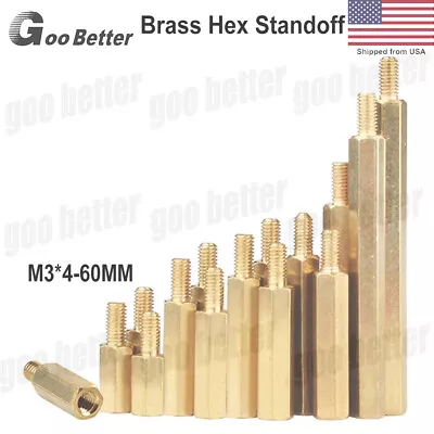 M3 Male-Female Brass Hex Column Standoff Support For PCB Board Spacer Pillar • $5.21