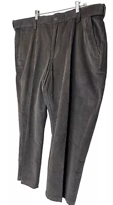 NWT  Croft & Barrow Men's Dark Gray Corduroy Flat Front 46 X 29 Pants New • $24.69