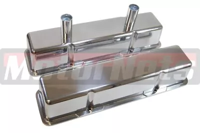 Small Block Chevy Circle Track Polished Tall Aluminum Valve Cover 350 400 SBC • $194.88