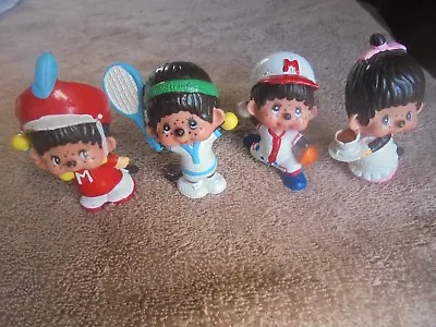 Monchhichi 1979 PVC Lot 4 Bandleader Baseball Tennis Tea Figure Japanese Anime • $7.75