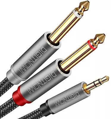 3.5mm 1/8  TRS To Dual 6.35mm 1/4  TS Mono Stereo Y-Cable Splitter Cord • $9.99