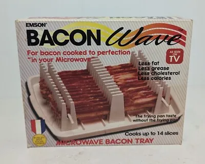 Emson Bacon Wave Microwave Bacon Tray Cooks 14 Slices New In Box • $17.99