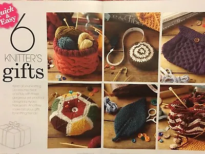 KNITTING PATTERN 6 Knitters Gifts - Needle Pouch Project Bag Leaf Scissor Case • £2.40