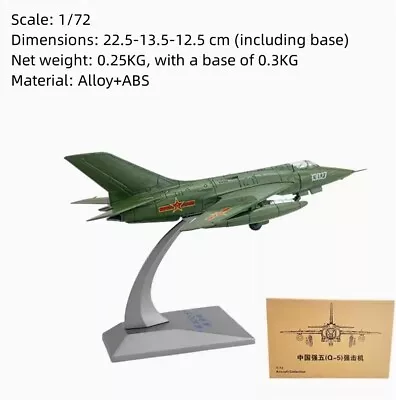 1/72 Scale Green Diecast Metal Model Chinese Q-5 Fantan Attack Aircraft • $55.19