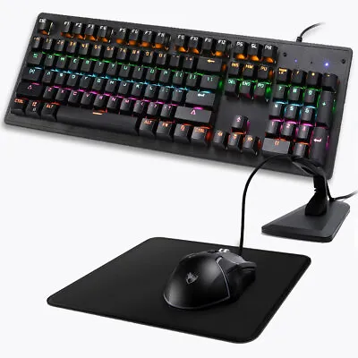 $90.24 • Buy Gaming Keyboard And Mouse Bundles With Mouse Pad Set For Computer Laptop PC Game