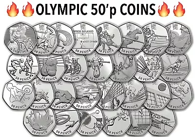 🔥🔥2011 London Olympic 50p Coins Triathlon Football Judo Wrestling Offside🔥🔥 • £3.64