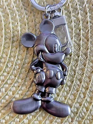 Disney Mickey Mouse Key Chain Pewter Metal Keyring Disney Fan Gift Silver New • $12.99