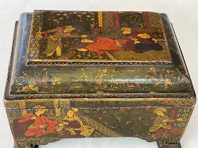 Antique Islamic Persian Qajar Papier Mache Lacquer Box Case 19c • $1995