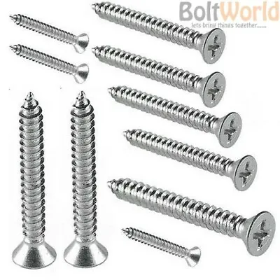 A4 MARINE GRADE STAINLESS STEEL COUNTERSUNK SELF TAPPING SCREWS No.681012 • £45.62