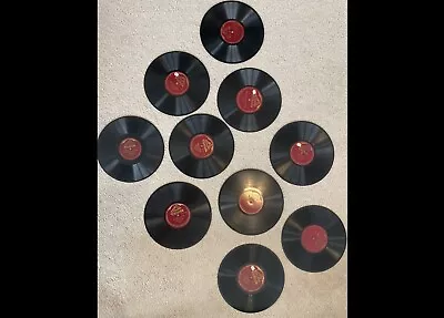 Nine One Sided 10  Victrola And One Two Sided 78 Records Red Seal 2 With Logo • $25