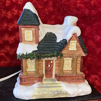 Seasonal Specialties 1991 Christmas Village House Town Decoration W Cord & Bulb • $11.99